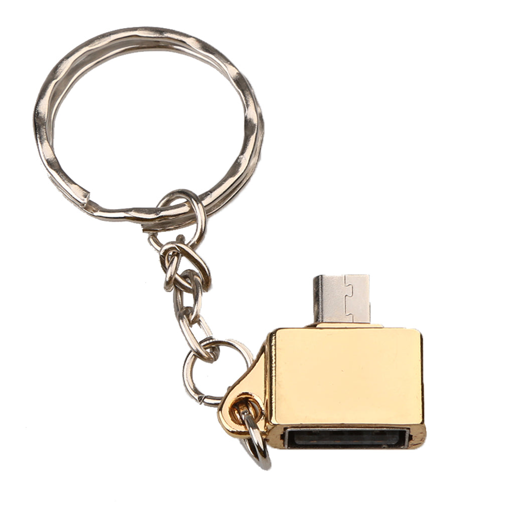 Micro USB Male Host to USB Female OTG Adapter for Tablet Phone Gold