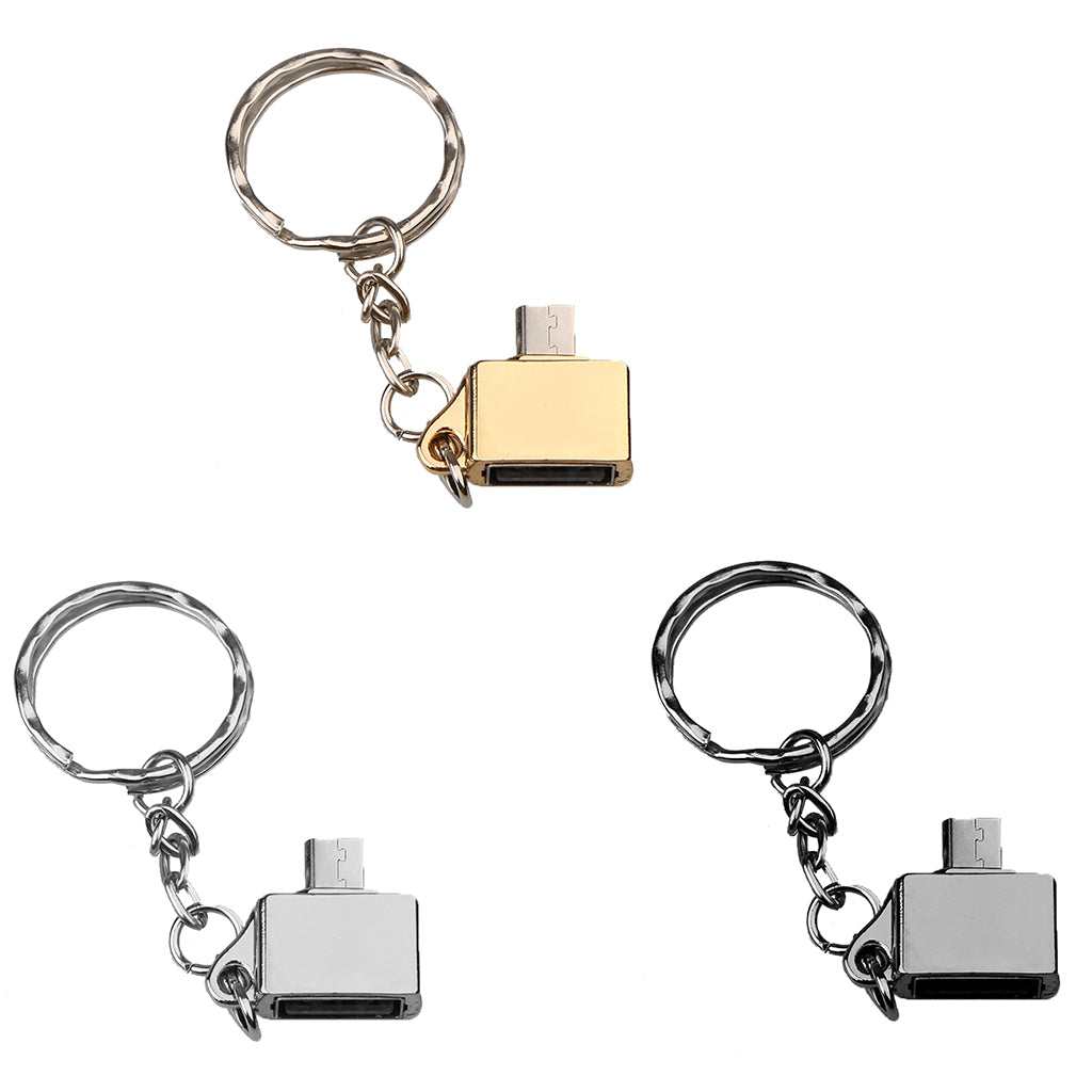 Micro USB Male Host to USB Female OTG Adapter for Tablet Phone Gold