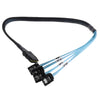 Mini SAS 36P SFF-8087 To 4 SATA 7Pin Hard Disk Cable Splitter Cord 0.5M