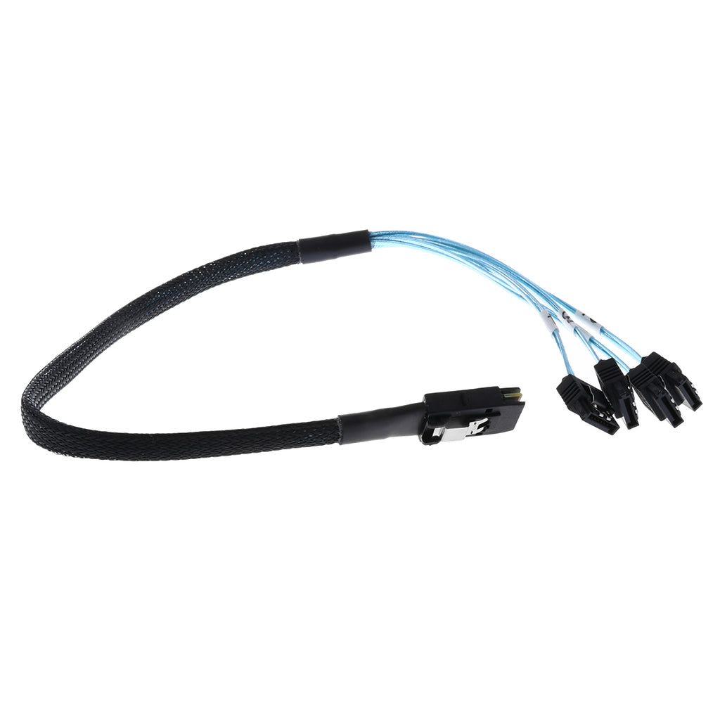 Mini SAS 36P SFF-8087 To 4 SATA 7Pin Hard Disk Cable Splitter Cord 0.5M