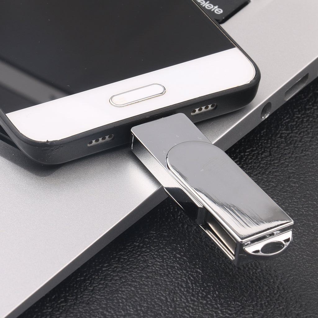 USB 3.0 Flash Drive Dual  Pen Drive USB Type-C U Disk Swivel Design  8GB