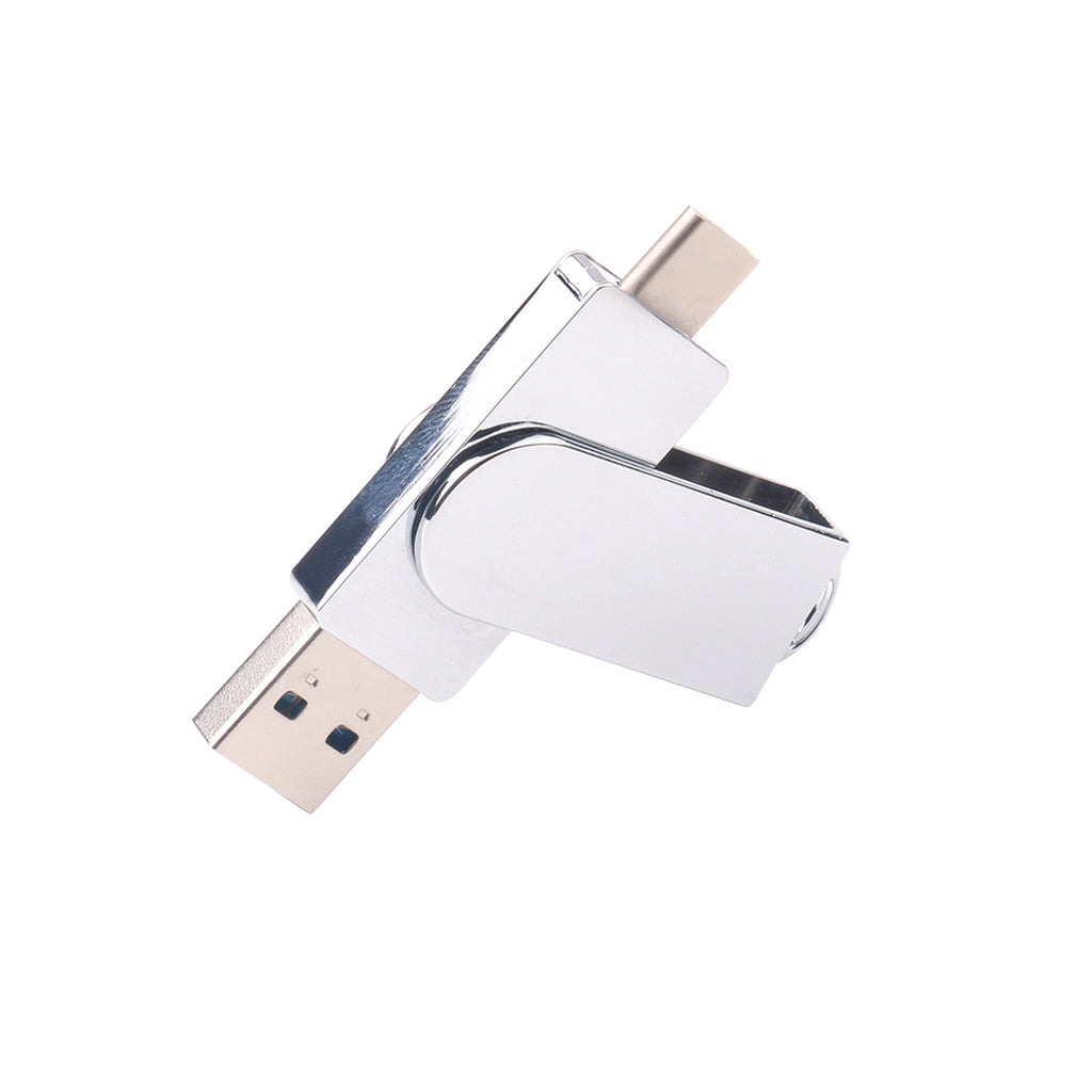 USB 3.0 Flash Drive Dual  Pen Drive USB Type-C U Disk Swivel Design  8GB