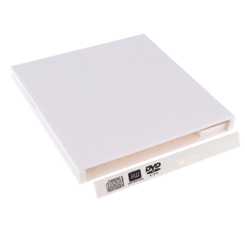 External USB3.0 Enclosure Case Optical Drive Cartridge for 12.7mm SATA White