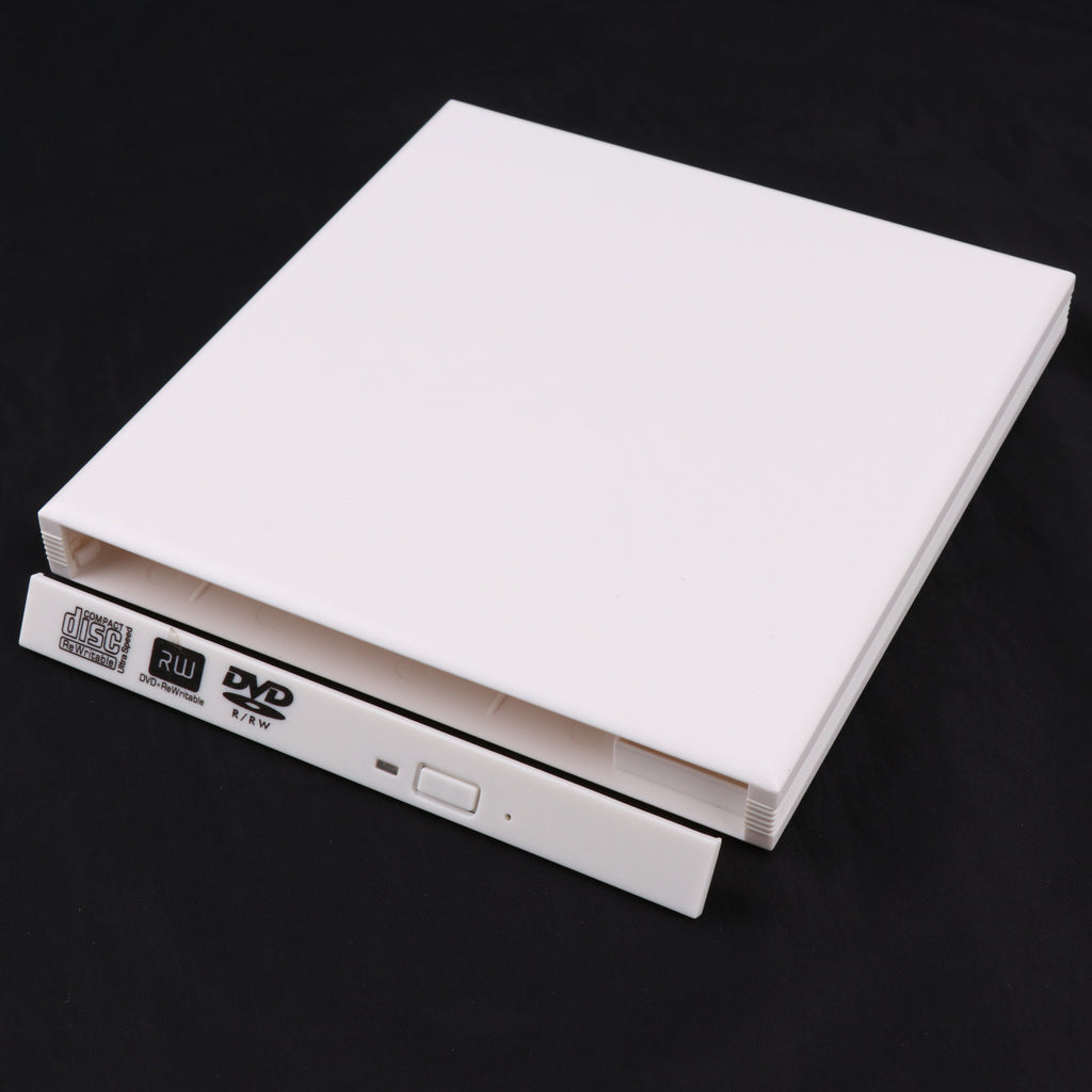 External USB3.0 Enclosure Case Optical Drive Cartridge for 12.7mm SATA White