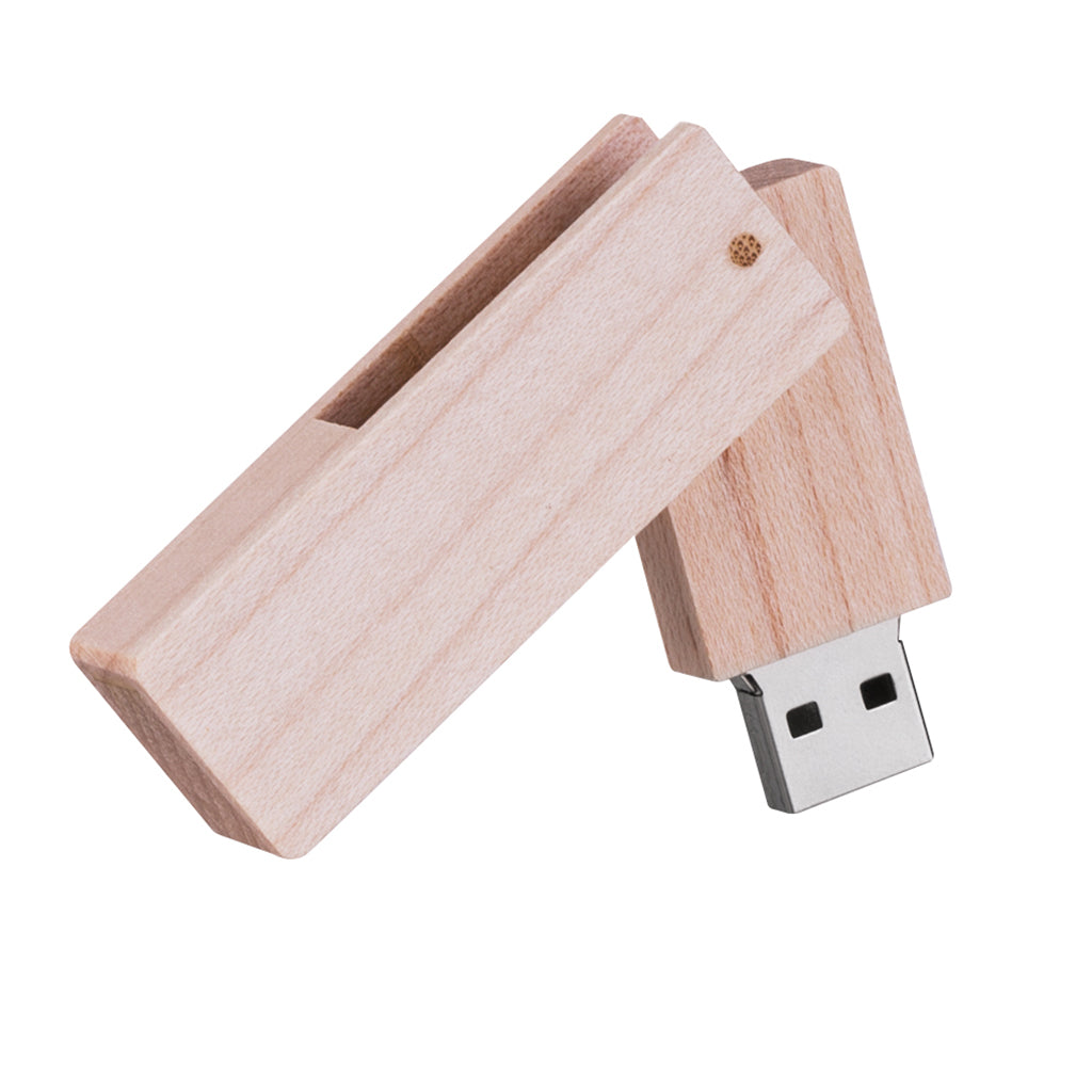 Rotatable Mini USB2.0 Flash Drive Thumb Pen Drives Memory Stick Wooden 16G