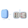 Portable USB Flash Drive Storage Bag Headset Charge Cable Case Box Blue