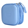 Portable USB Flash Drive Storage Bag Headset Charge Cable Case Box Blue