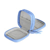 Portable USB Flash Drive Storage Bag Headset Charge Cable Case Box Blue