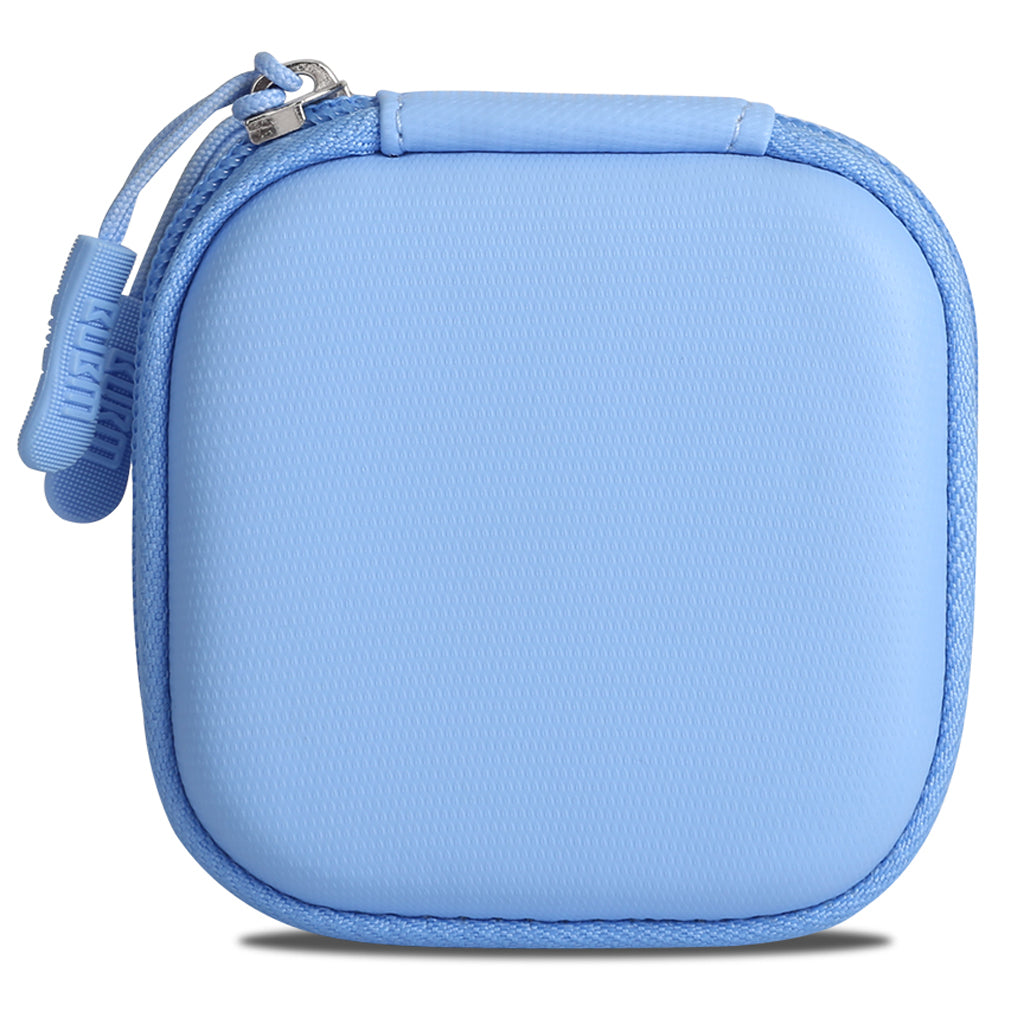 Portable USB Flash Drive Storage Bag Headset Charge Cable Case Box Blue