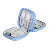 Portable USB Flash Drive Storage Bag Headset Charge Cable Case Box Blue