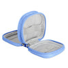 Portable USB Flash Drive Storage Bag Headset Charge Cable Case Box Blue