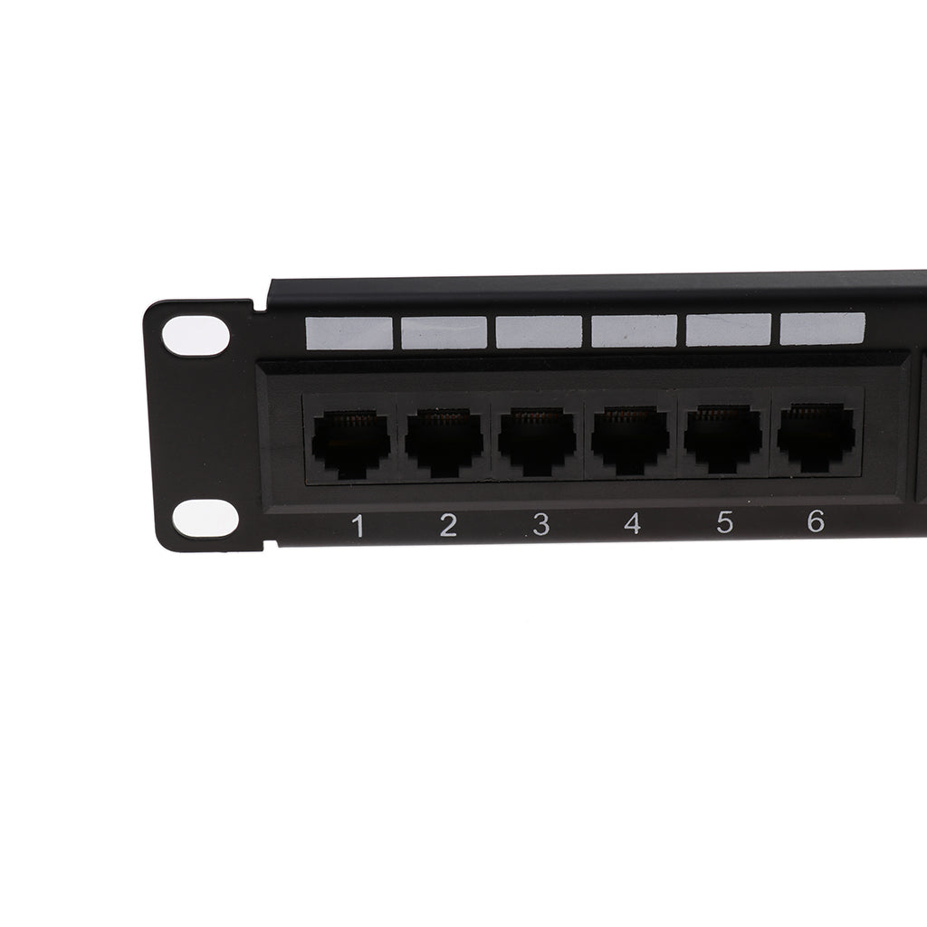 12 Ports CAT5e Patch Panel Surface/Wall Mount Bracket UTP LAN Ethernet 10in