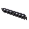 12 Ports CAT5e Patch Panel Surface/Wall Mount Bracket UTP LAN Ethernet 10in