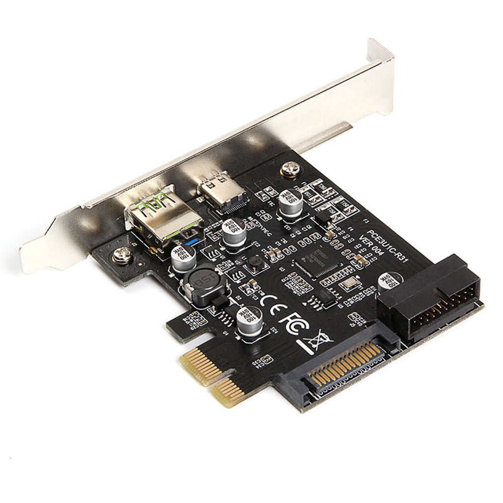 PCI-e To USB3.1 Type-C Expansion Card / PCIe To USB 2.4A Fast Charge+19PIN