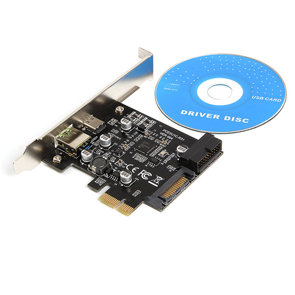 PCI-e To USB3.1 Type-C Expansion Card / PCIe To USB 2.4A Fast Charge+19PIN