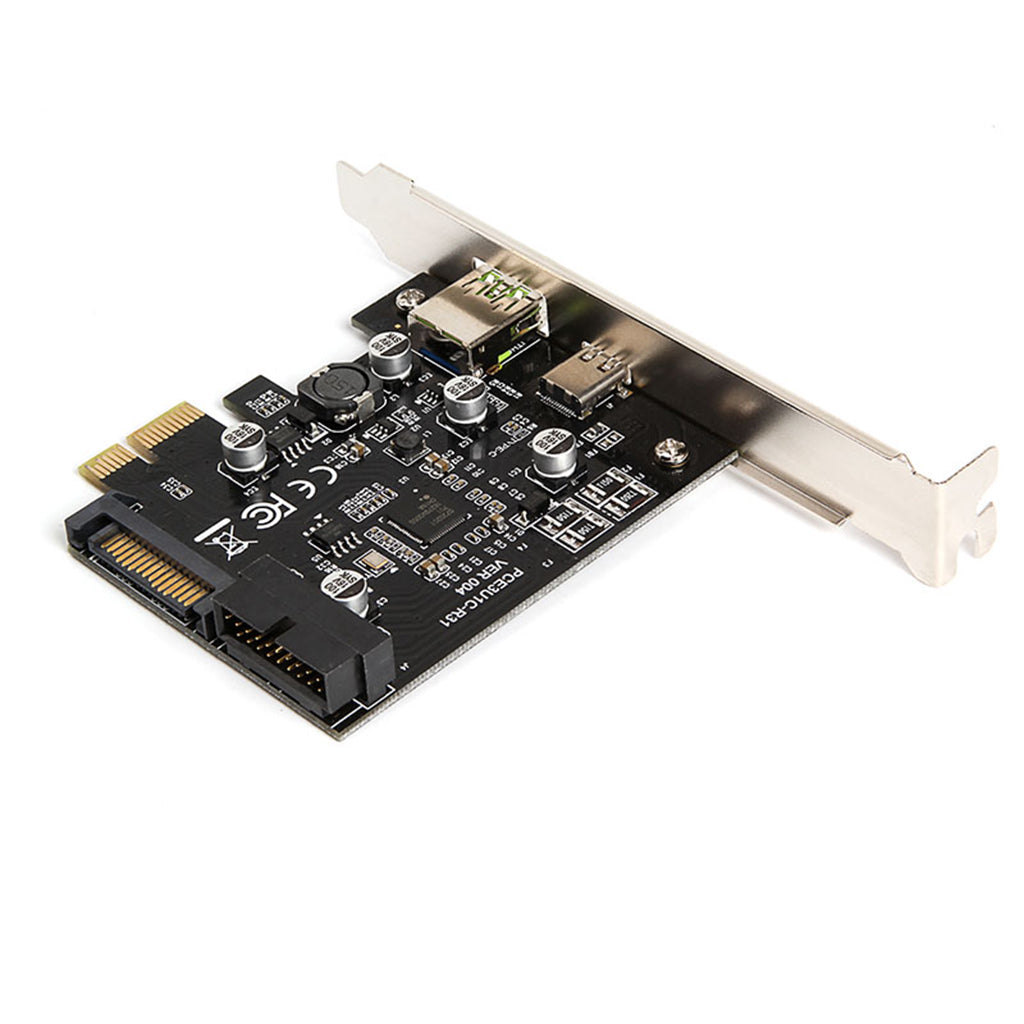 PCI-e To USB3.1 Type-C Expansion Card / PCIe To USB 2.4A Fast Charge+19PIN