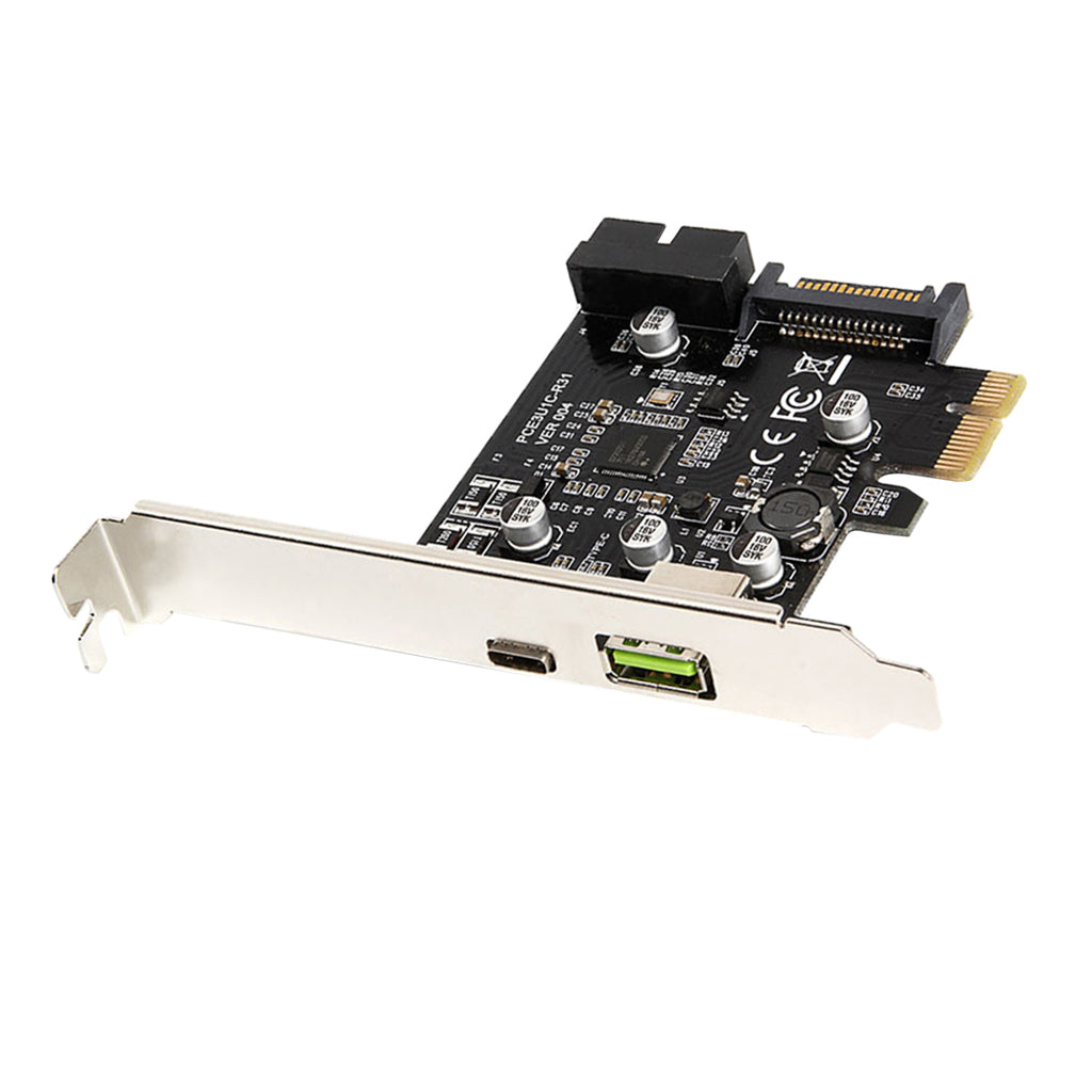 PCI-e To USB3.1 Type-C Expansion Card / PCIe To USB 2.4A Fast Charge+19PIN