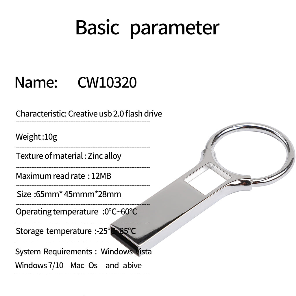 Silver Mini USB Flash Pen Drive Memory Thumb Stick U-Disk Data Storage  64G