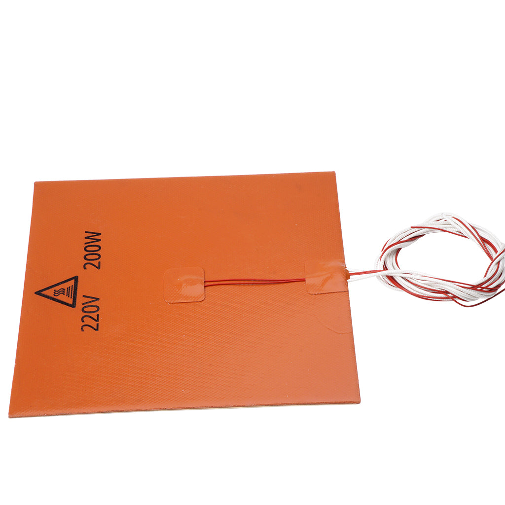 220V 750W Silicone Rubber Heating Heater for 3D Printer Heated Bed 200x200x3mm200w