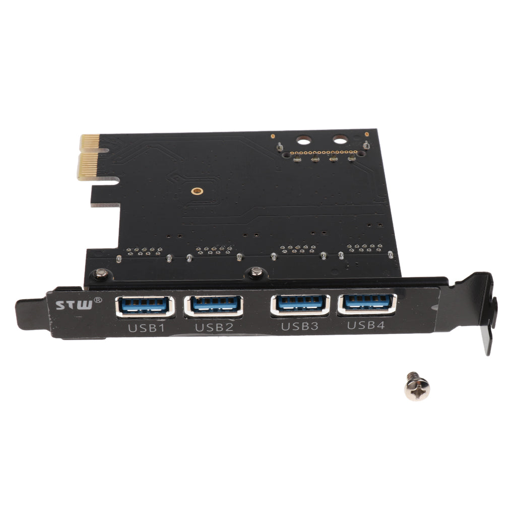 4 Ports PCI-E to USB 3.0 Super Speed PCI Express Riser Card Adapter for PC