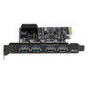 4 Ports PCI-E to USB 3.0 Super Speed PCI Express Riser Card Adapter for PC