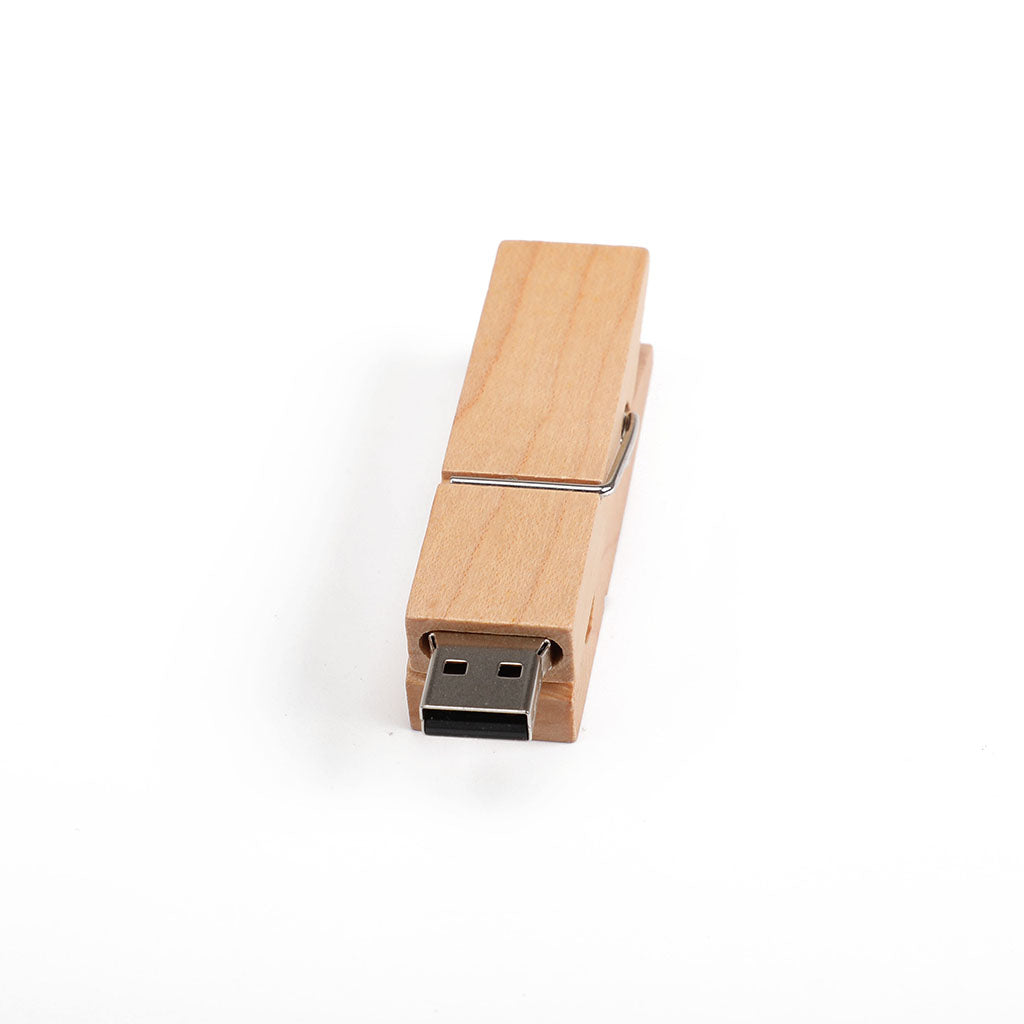 High-speed USB 2.0 Wooden Clip Designed Flash Drives Pen Drive U Disk 128G