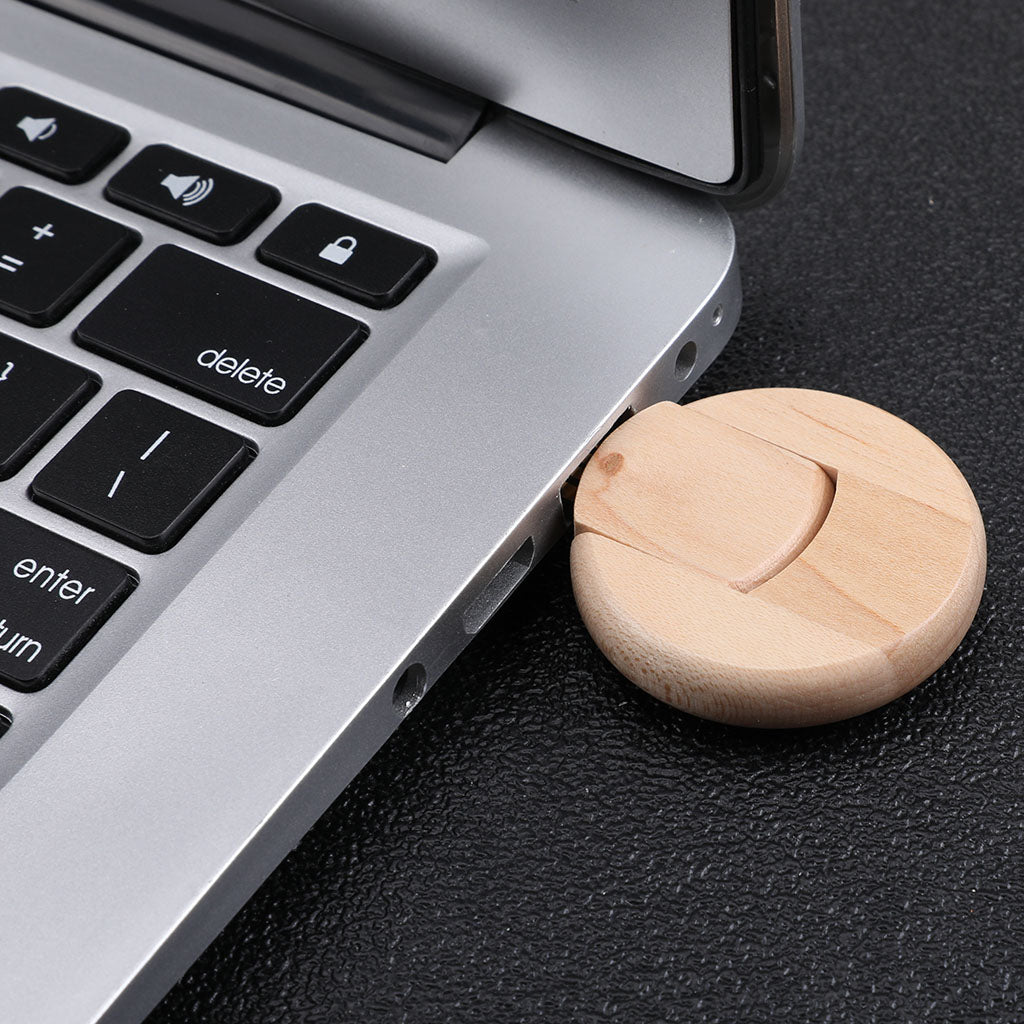 Wood Swivel USB 2.0 Flash Drive U Disk Memory Thumb Stick PC Pen Drive 64G