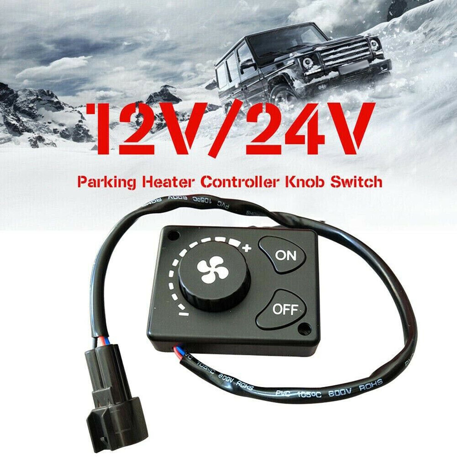 12/24V Parking Heater Control LCD Knob Controller Switch for Vehicles Truck