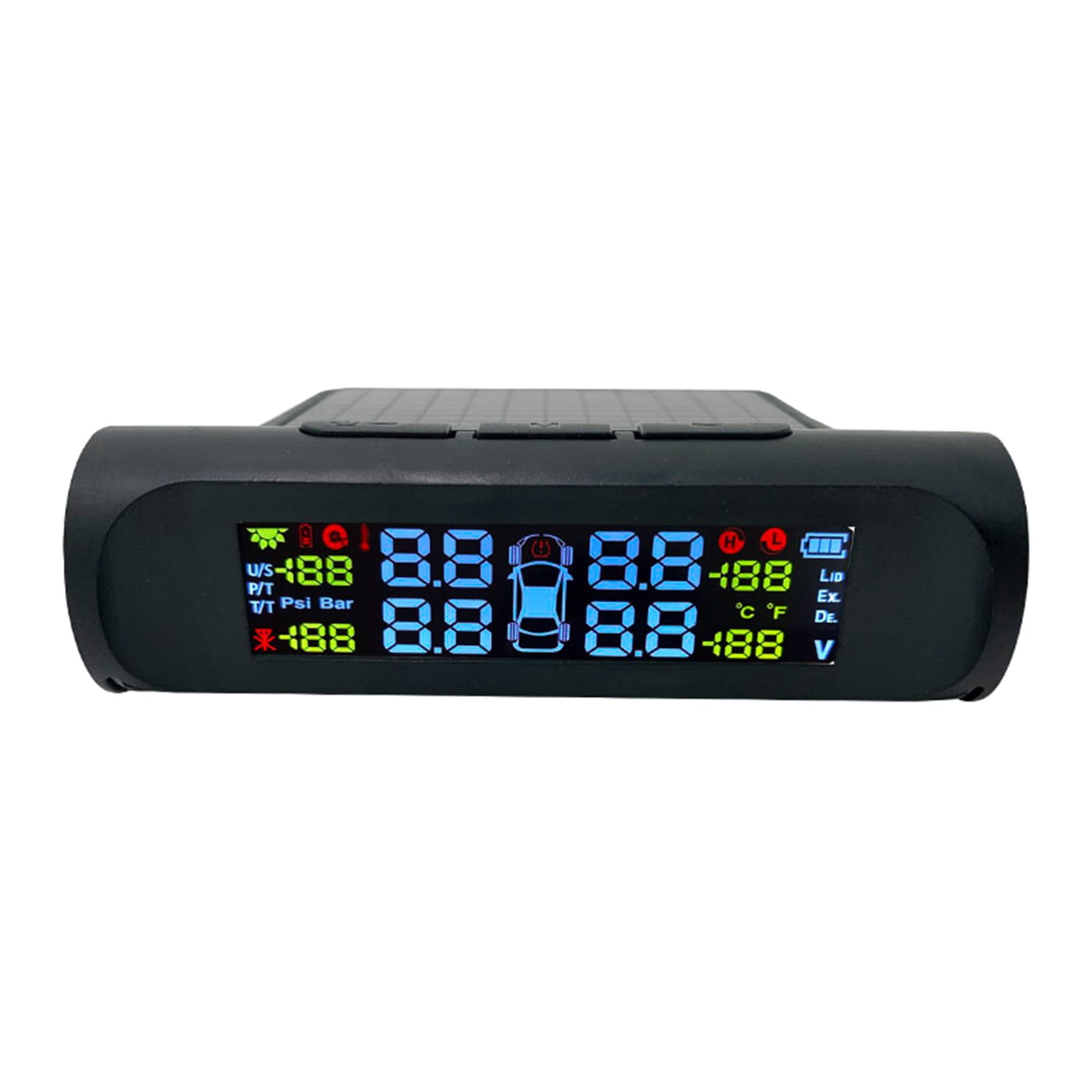 TPMS LCD Display Car Tire Pressure Monitoring System +4 External Sensor