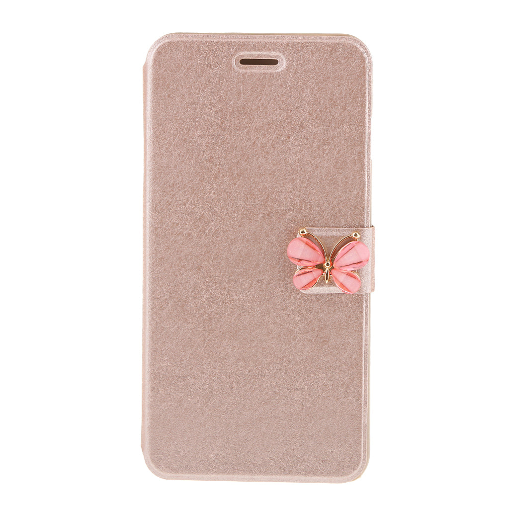 Luxury Flip Slim Wallet Card Magnetic Case Cover for iPhone6 Plus Pink