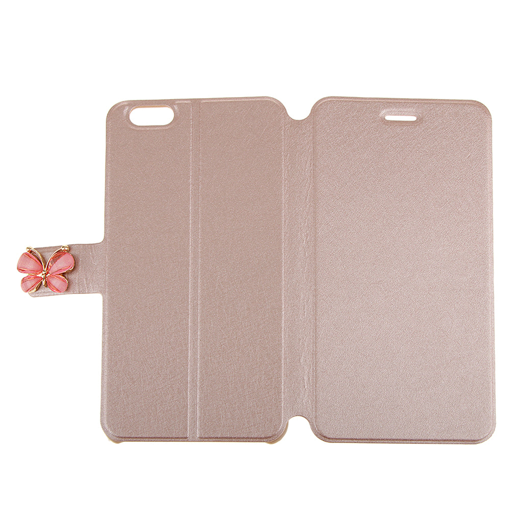 Luxury Flip Slim Wallet Card Magnetic Case Cover for iPhone6 Plus Pink