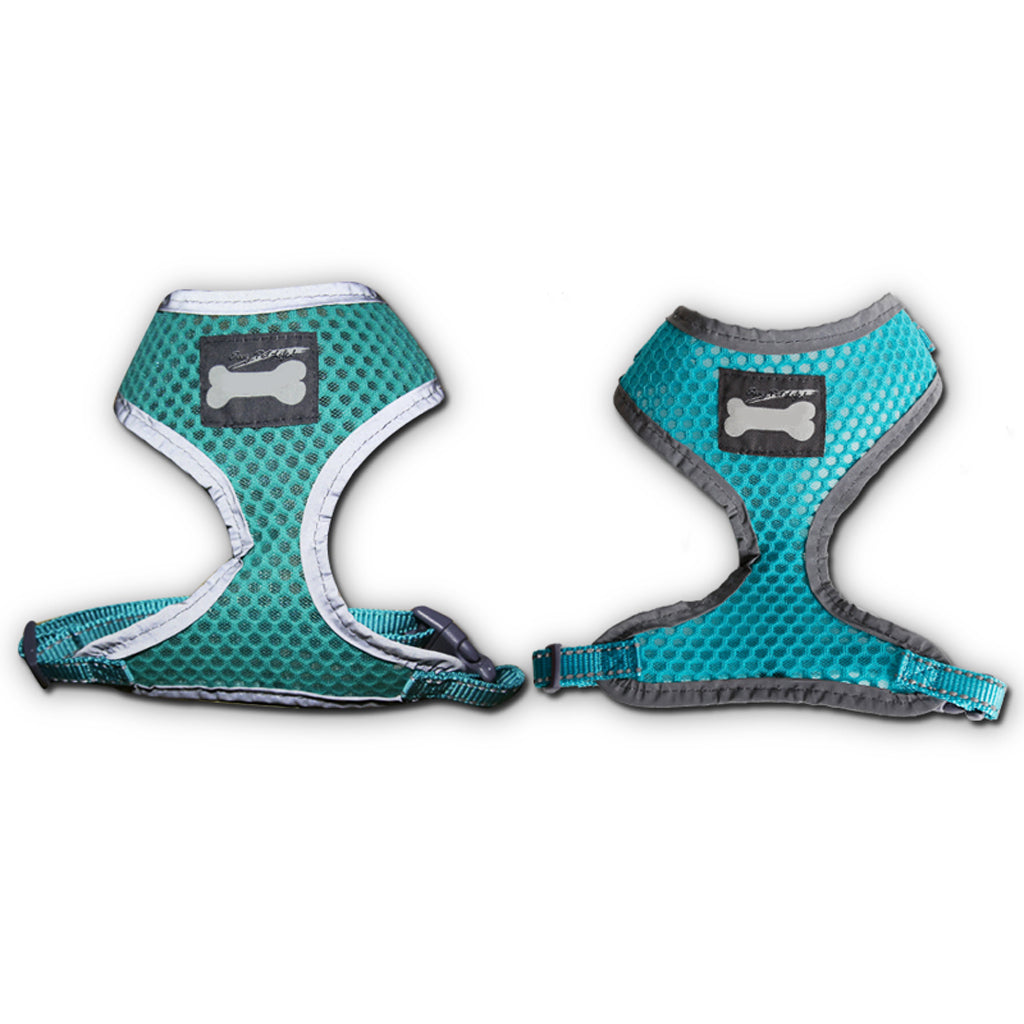 Breathable Mesh Pet Dog Walking Collar Chest Strap Harness Turquoise XL