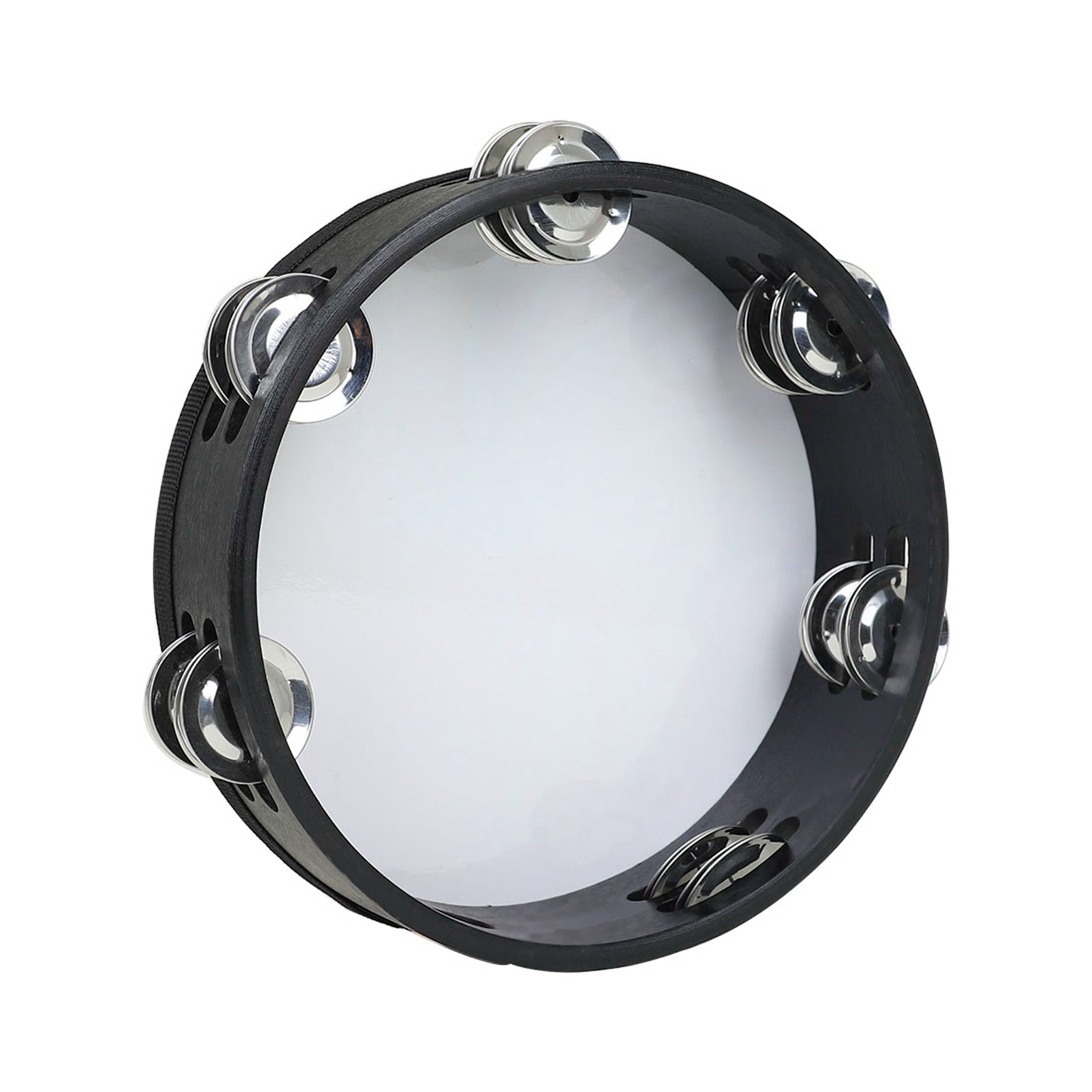 8" Radiant Tambourine with Double Row Jingles Music Instument for Home Party