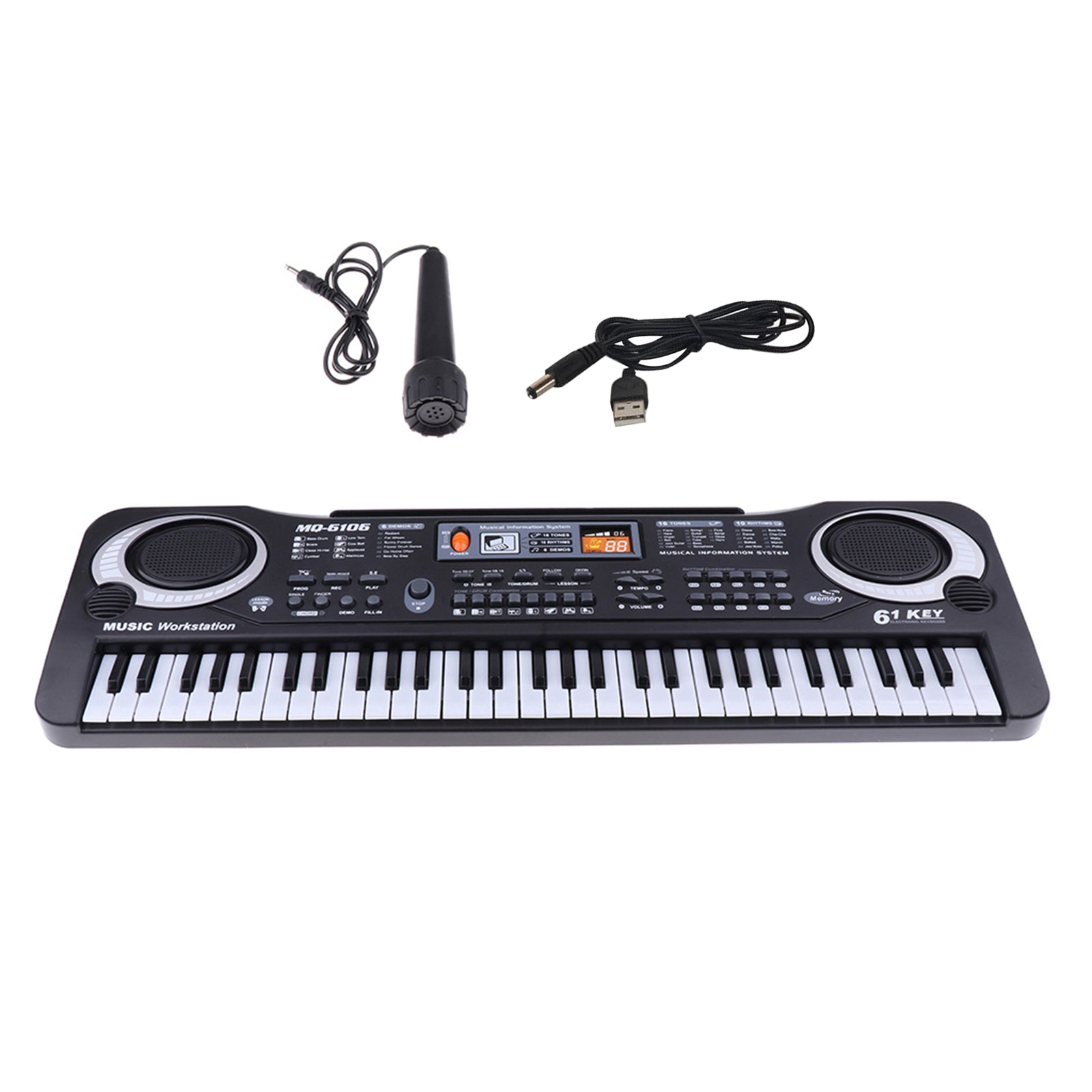 Keyboard Piano 61 Key Portable Keyboard Music Kid Organ Toys with Microphone