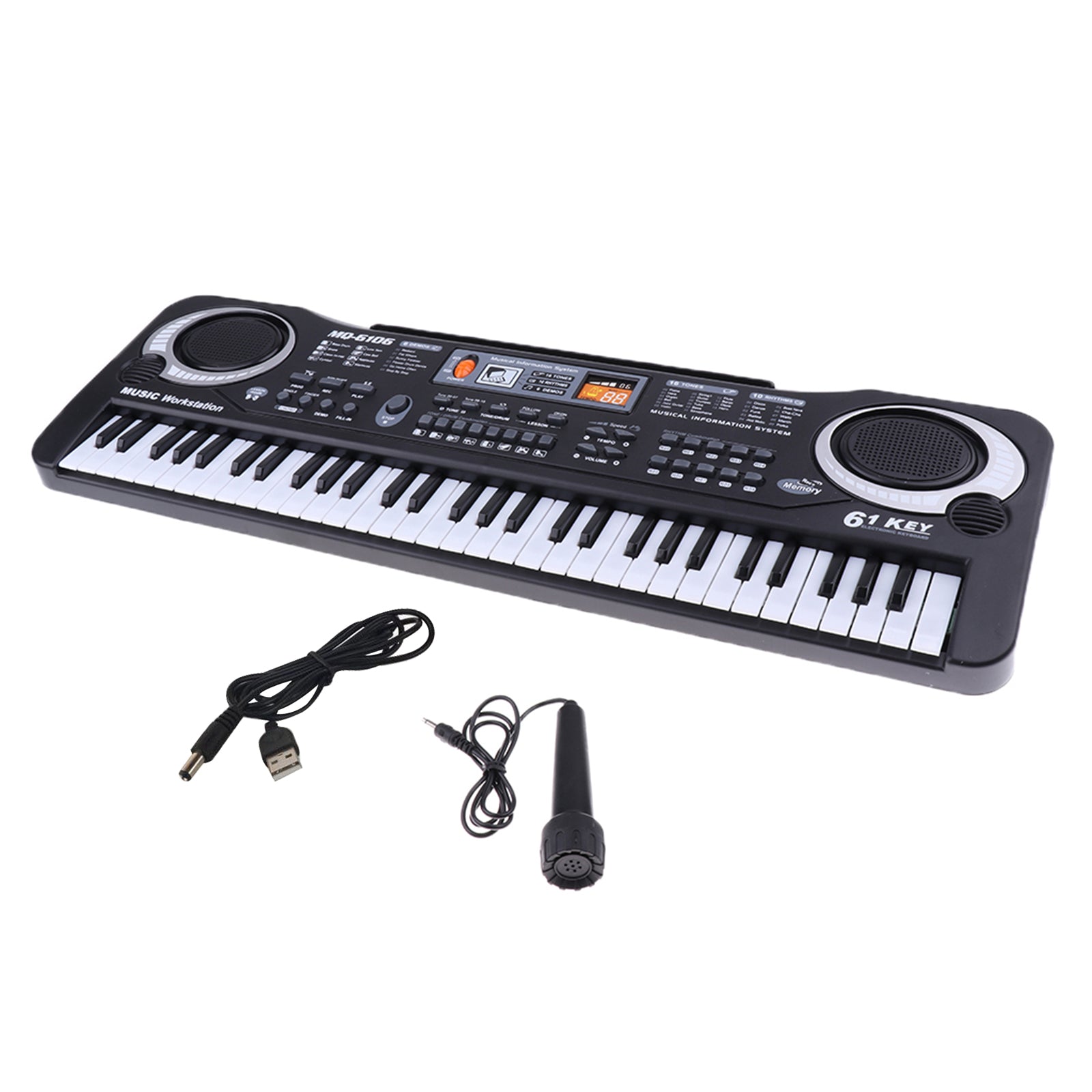 Keyboard Piano 61 Key Portable Keyboard Music Kid Organ Toys with Microphone