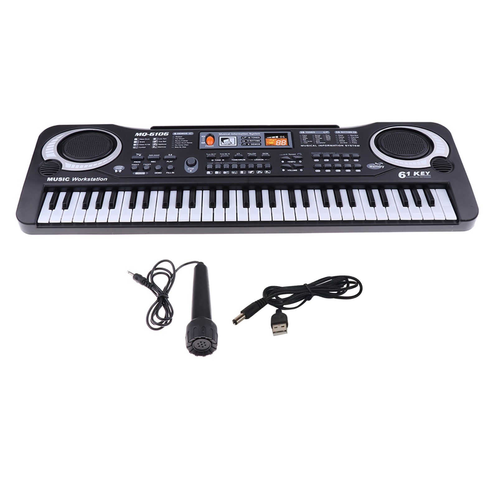 Keyboard Piano 61 Key Portable Keyboard Music Kid Organ Toys with Microphone