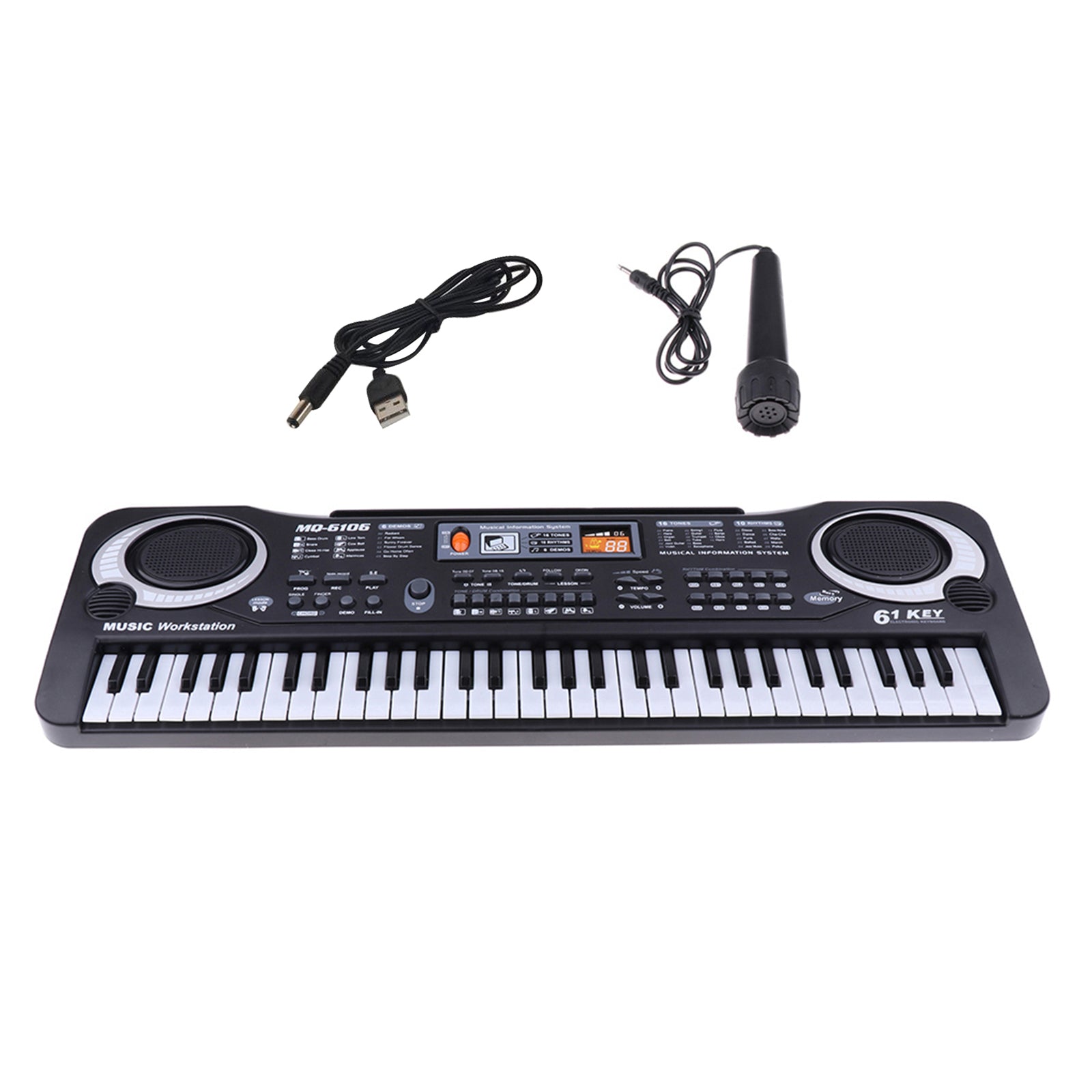 Keyboard Piano 61 Key Portable Keyboard Music Kid Organ Toys with Microphone