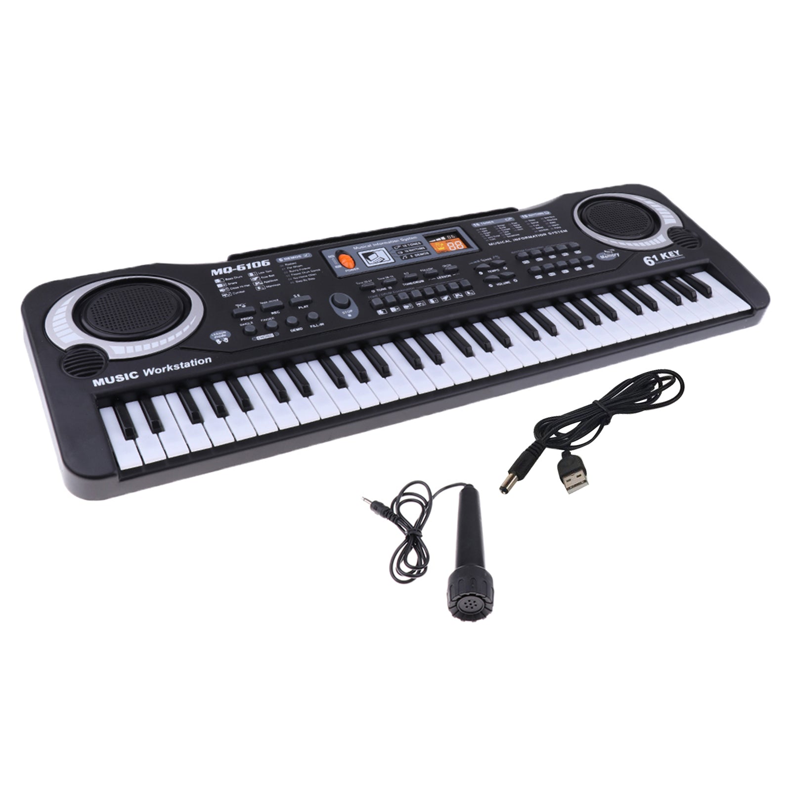 Keyboard Piano 61 Key Portable Keyboard Music Kid Organ Toys with Microphone