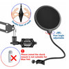 Microphone Scissor Stand Wind Muff Shock Mount Singing Sound Recording