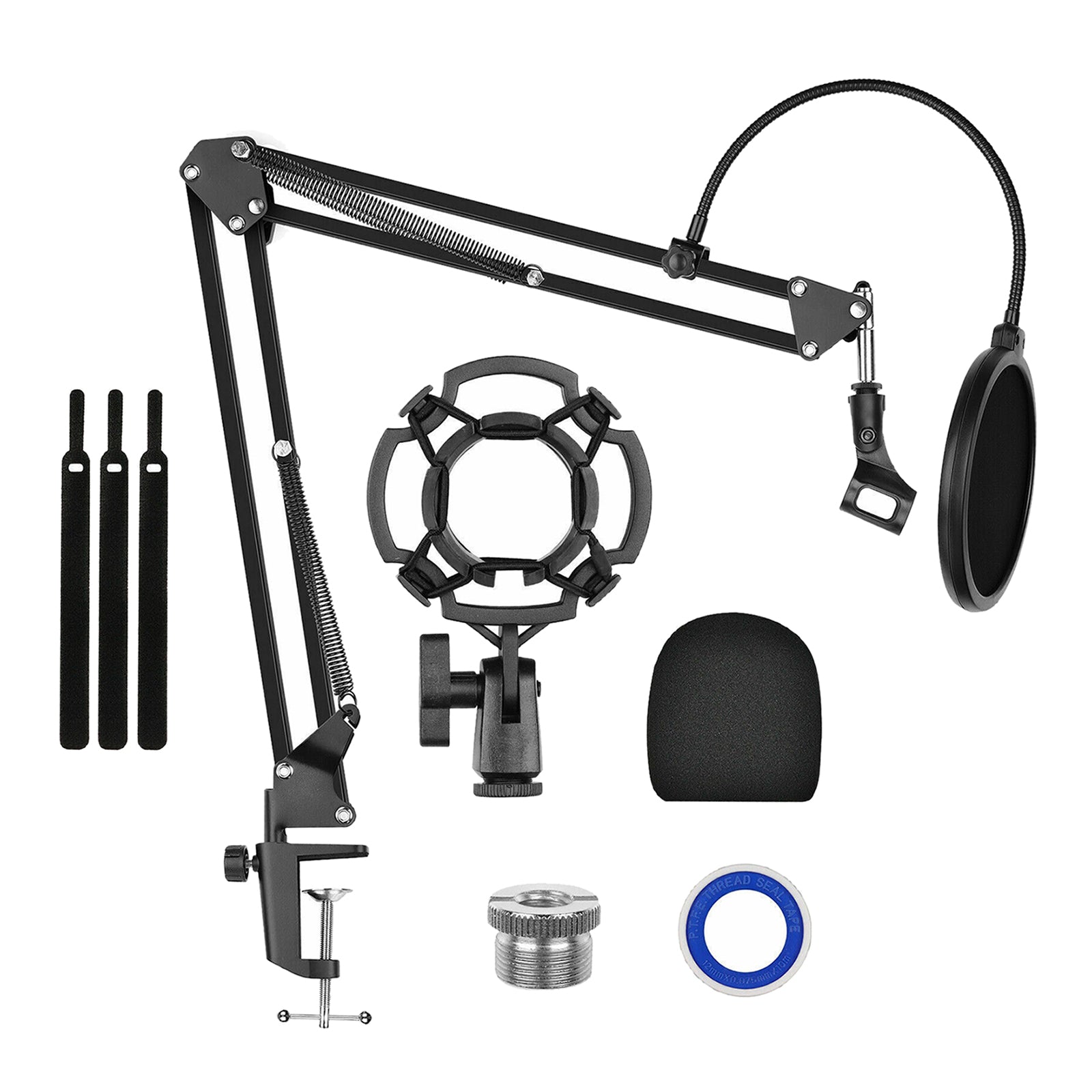 Microphone Scissor Stand Wind Muff Shock Mount Singing Sound Recording