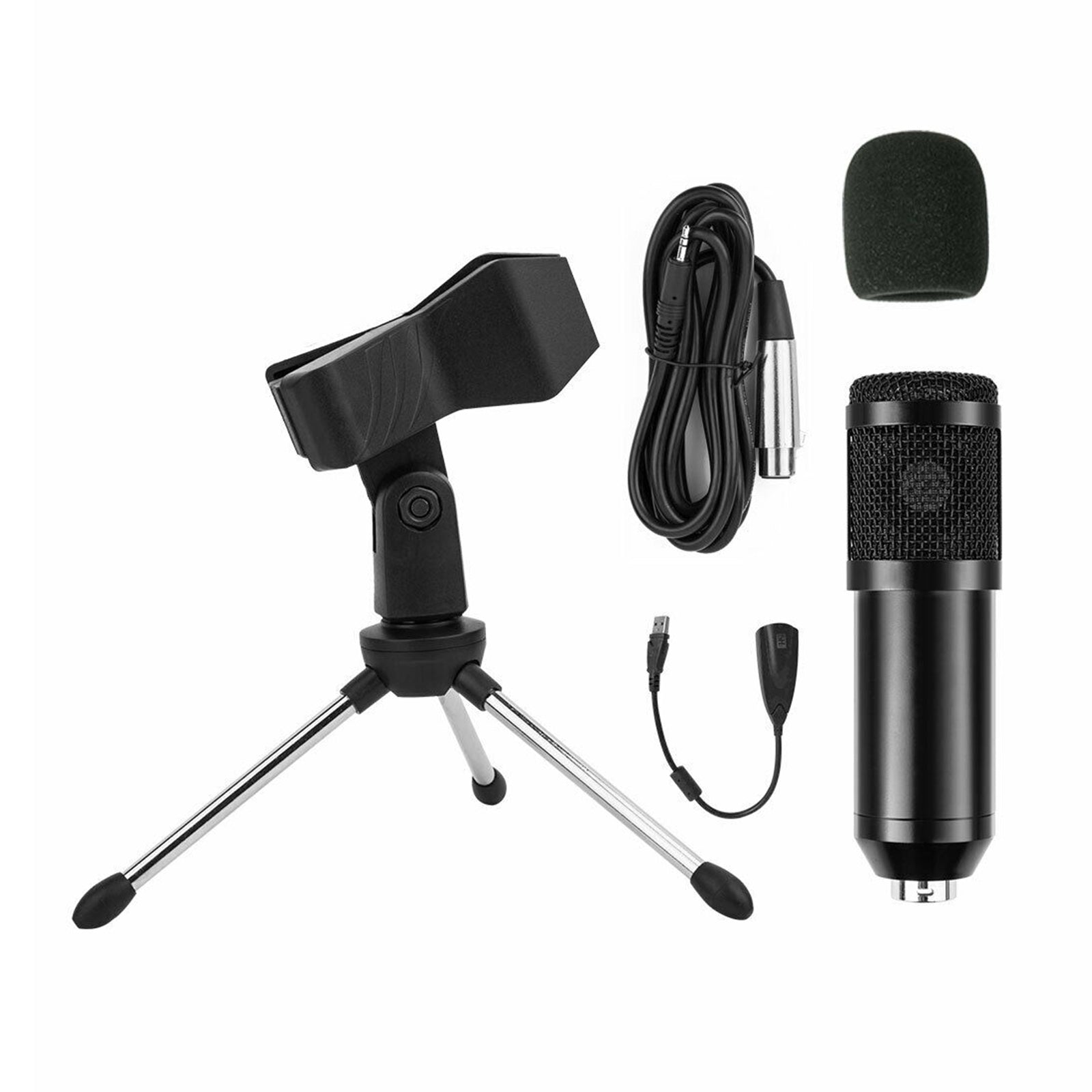 Professional Recording Condenser Microphone Kit Computer Cardioid Mic Arm