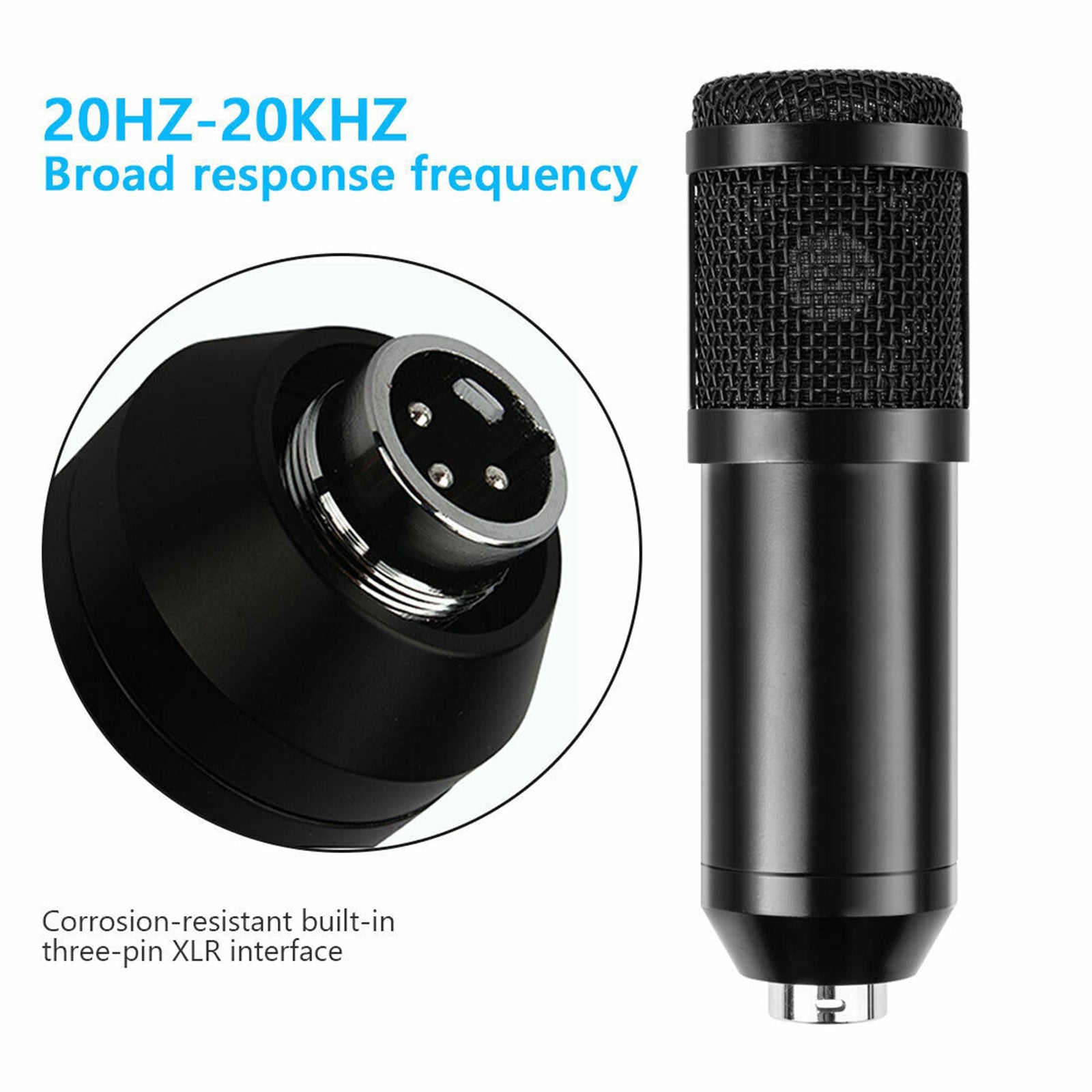 Professional Recording Condenser Microphone Kit Computer Cardioid Mic Arm