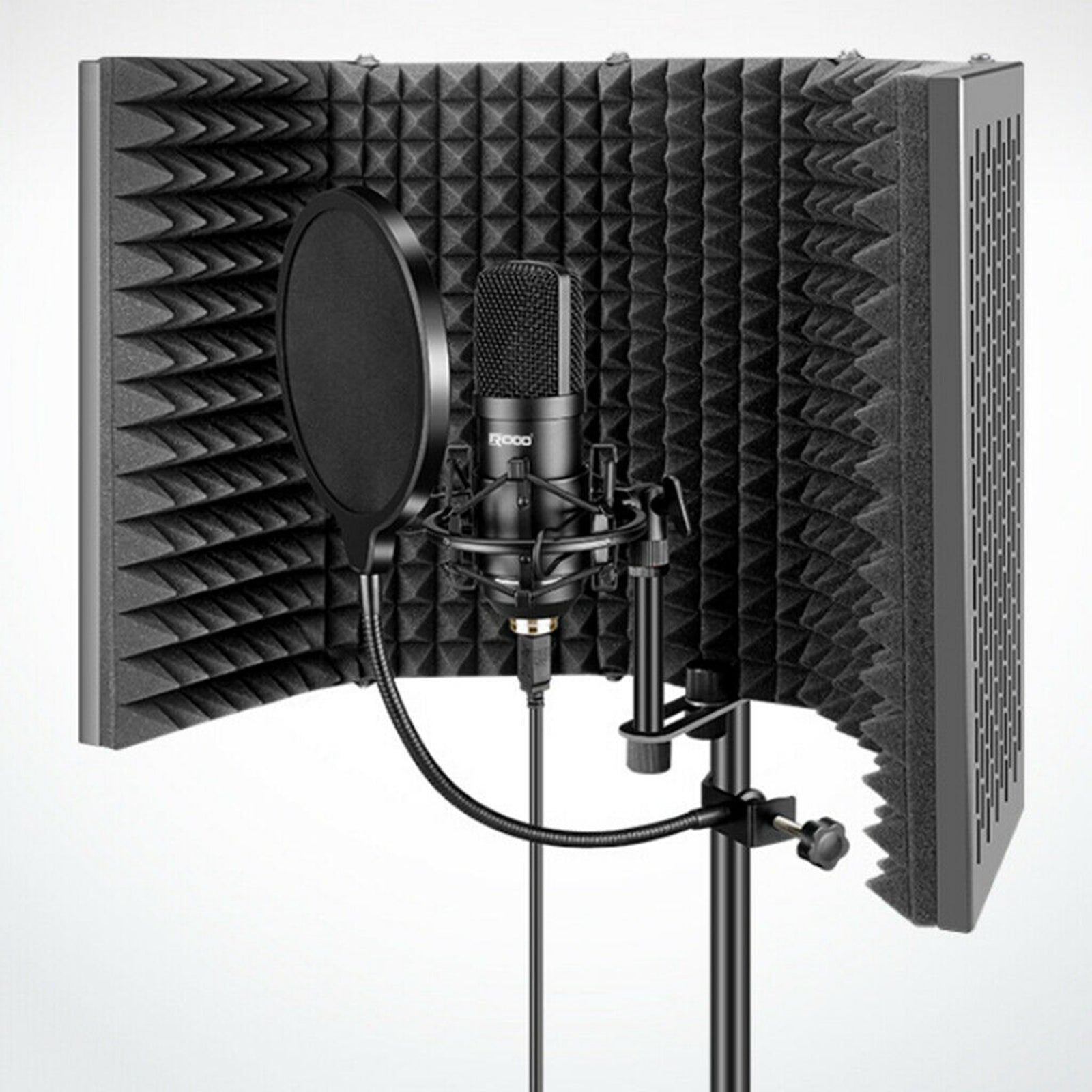 Adjustable Microphone Shield Isolation Reflection Filter Vocal Booth