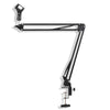 Tabletop Microphone Stand Holder Bracket with 2 Layer Pop Filter Wind Screen