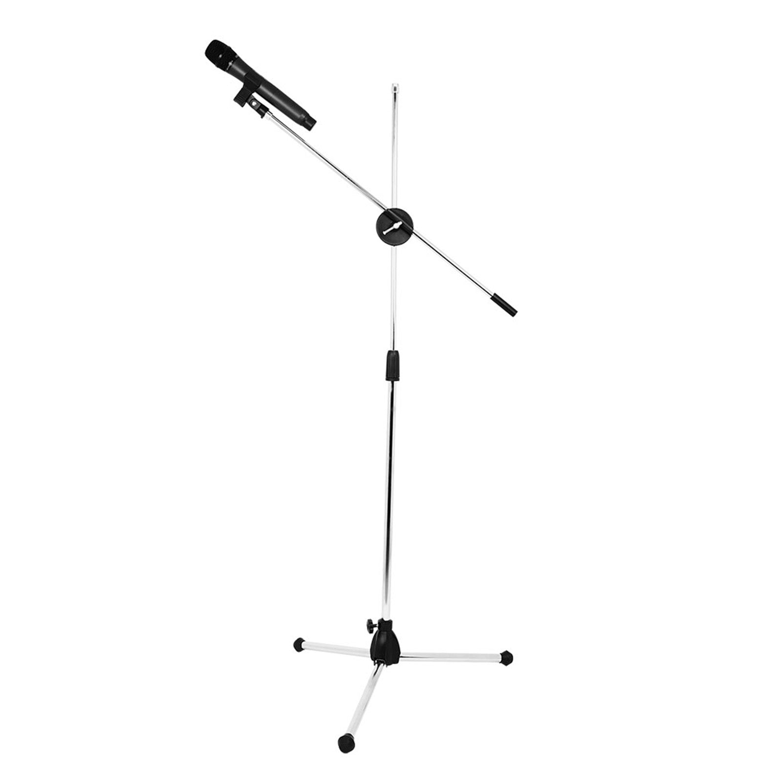 Professional Telescopic Microphone Stand Stage Mic Tripod Holder 2 Mic Clip