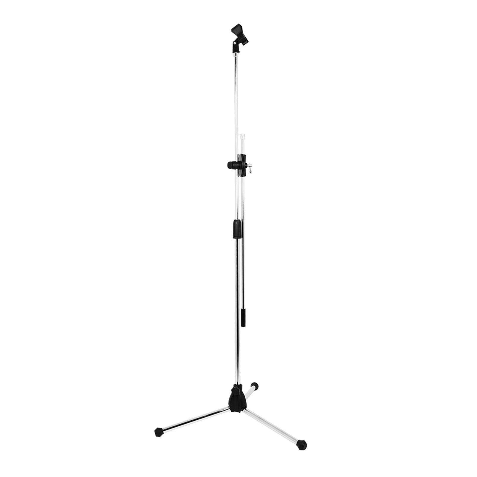 Professional Telescopic Microphone Stand Stage Mic Tripod Holder 2 Mic Clip