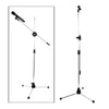 Professional Telescopic Microphone Stand Stage Mic Tripod Holder 2 Mic Clip