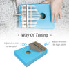 17-Key Kalimba Thumb Piano Toy Maple Finger Piano with Tune Hammer