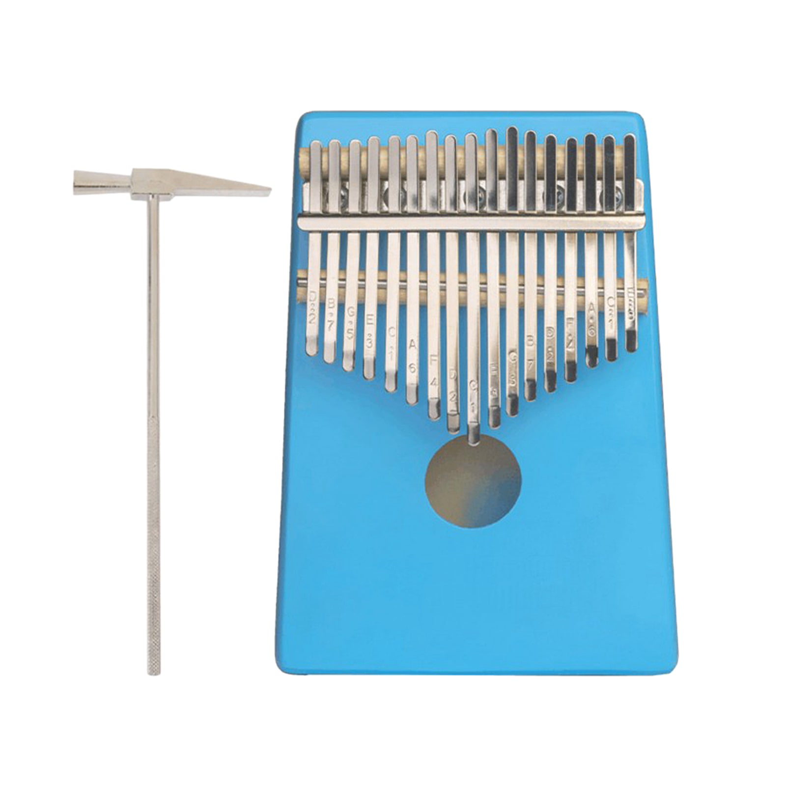 17-Key Kalimba Thumb Piano Toy Maple Finger Piano with Tune Hammer