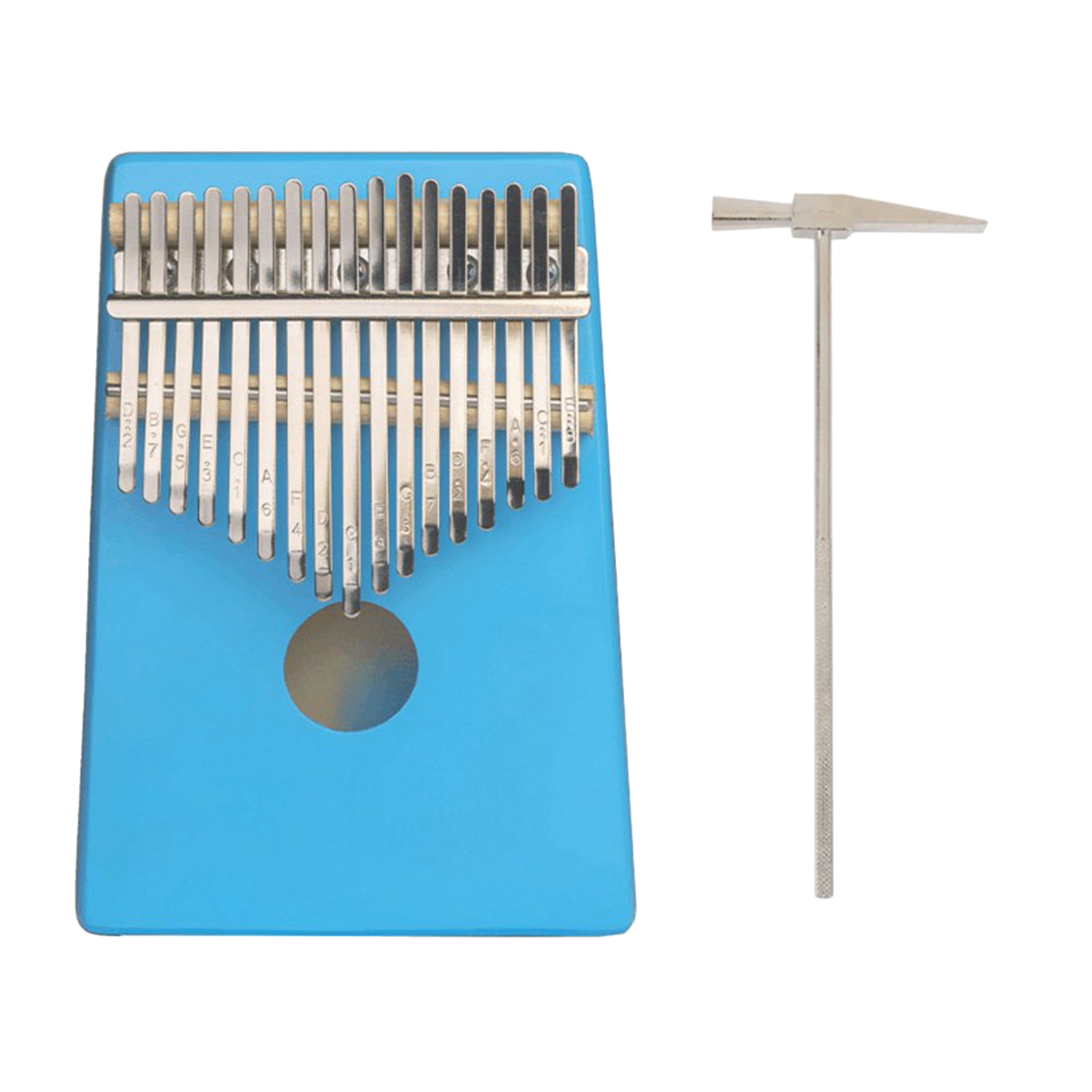 17-Key Kalimba Thumb Piano Toy Maple Finger Piano with Tune Hammer